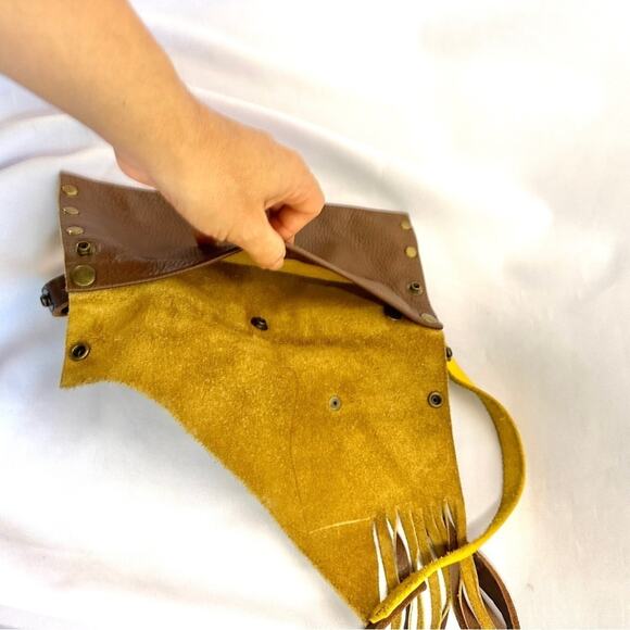 Fahmina Leather Crossbody Bag – Handmade Boho Festival Style - Picture 6 of 6